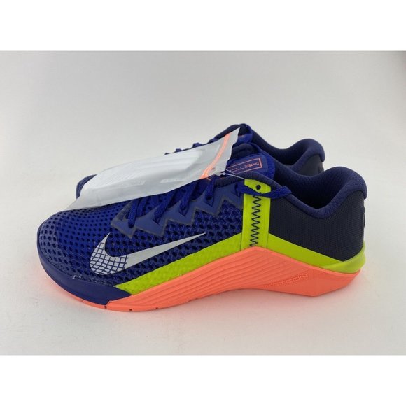 NEW Nike Metcon 6 Deep Royal Blue Mango Men's Cross Fit Training Shoes - Picture 5 of 12